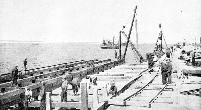 BUILDING A NEW HARBOUR, the port of Churchill, on the shores of Hudson Bay