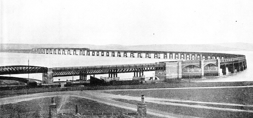 SEVENTY-FOUR SPANS, excluding the approach spans, form the second bridge across the Firth of Tay