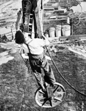 WORKING 450 FEET ABOVE THE GROUND
