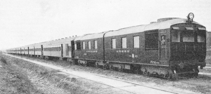 MOBILE POWER HOUSE at the head of a train on the Buenos Ayres Great Southern Railway