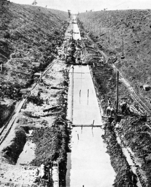 THE MUSSOLINI CHANNEL during construction