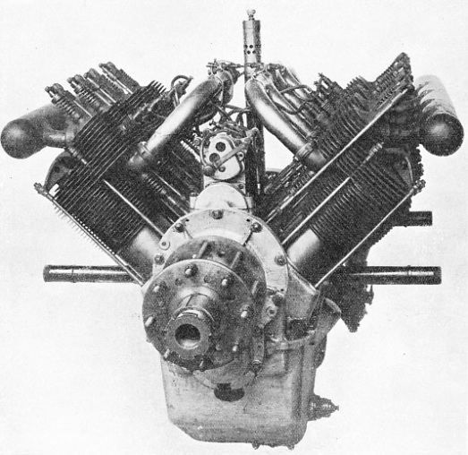 V-TYPE RENAULT AERO ENGINE OF 1913, developing 80 horse-power