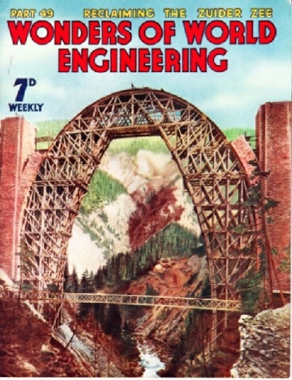 the timber falsework erected in the building of one of the arches of the great viaduct near Wiesen