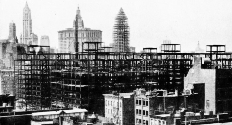 SKELETONS OF STEEL for flats on the East Side of New York