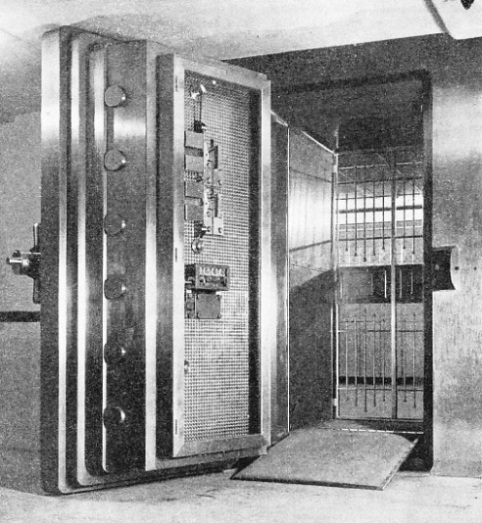 The main entrance door of the London Safe Deposit