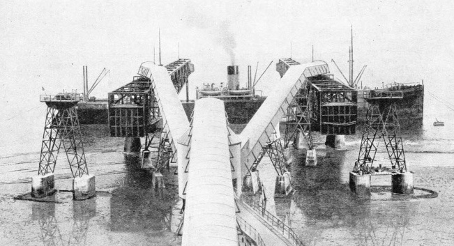 A steamer being loaded with phosphate at Nauru