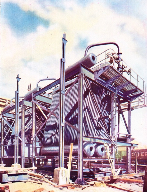 LARGE WATER TUBE BOILER being erected at Orgreave Colliery, near Sheffield