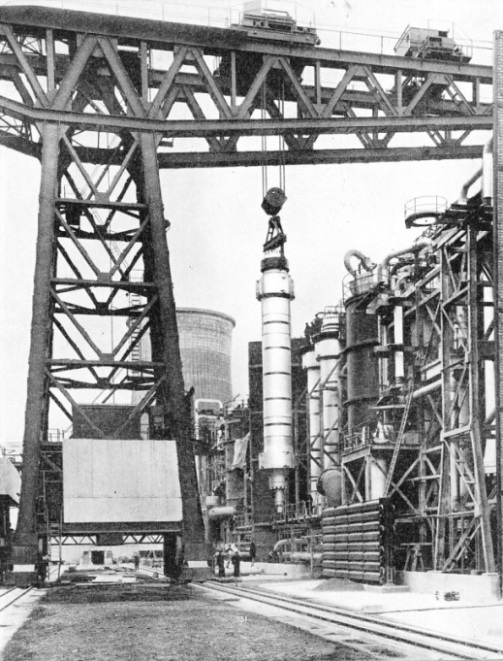 LIFTING A CONVERTER INTO POSITION at Billingham