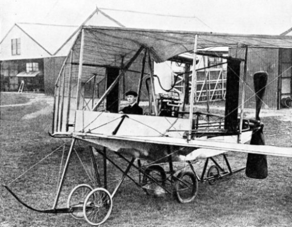 WINGS WHICH SLOPED BACKWARDS considerably were one feature of the Dunne biplane